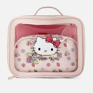 Primark Hello Kitty Floral Pink 3 Piece Cosmetic Bag Set